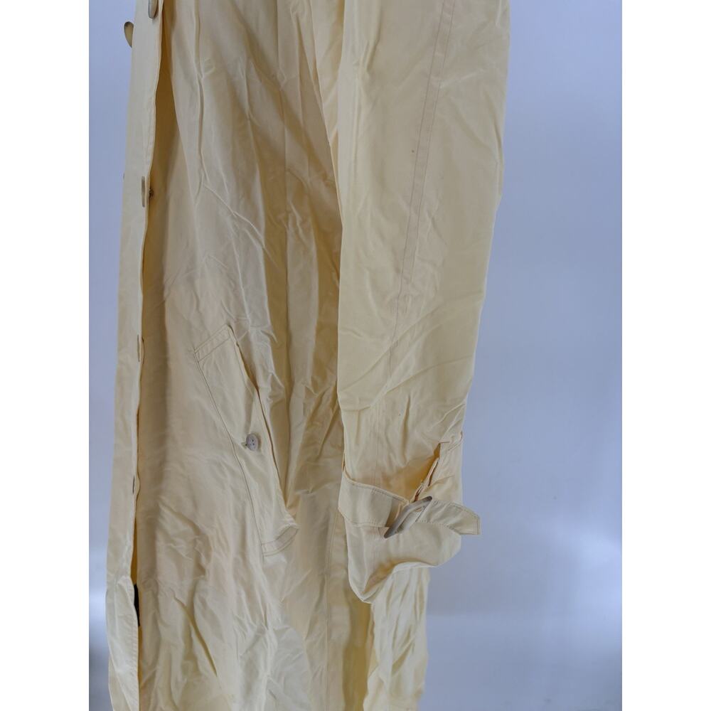 Vintage Burberry Prorsum Collection Trench Rain Coat Womens 8 Butter Yellow Belt - Picture 10 of 16
